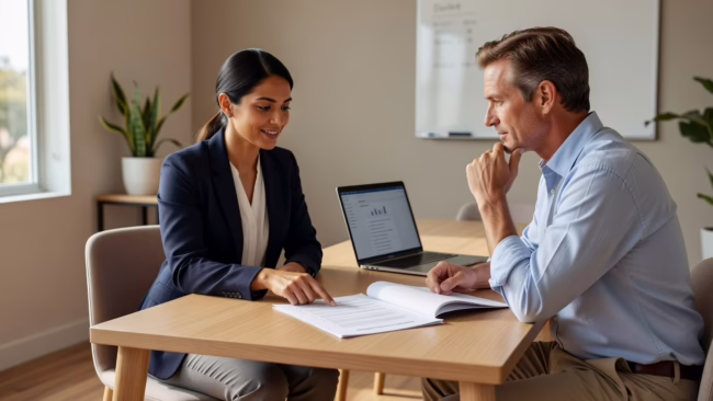 What Should Be Included in a Managed IT Agreement? – Featured Image Business owner reviewing a managed IT services contract with a laptop and documents on a desk